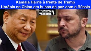 Aula com Vassoler Kamala Harris à frente de Trump Ucrânia na China pela paz com a Rússia [upl. by Roleat159]