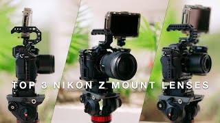 The Top 3 Nikon Z Mount Lenses For Video On The Nikon Z8 [upl. by Lah]