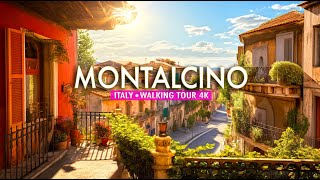 The medieval Tuscan village in Italy 4k 🇮🇹 Walking tour 4K50fps  Montalcino [upl. by Lebatsirhc]