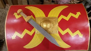 Making a Roman Shield and Sword [upl. by Aynatahs]