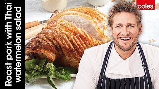 Crispy Crackling Roast Pork  Cook with Curtis Stone  Coles [upl. by Seravaj]