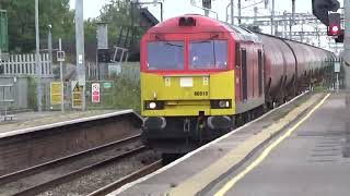 Severn Tunnel Junction train station Freightliner train [upl. by Ayotal]