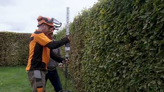 Using A STIHL Long Reach Hedge Trimmer With Chris Hollins  STIHL GB [upl. by Jodee]