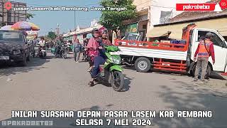 situasi terkini depan pasar Lasem kab Rembang lasemkotapusaka [upl. by Aynotel]