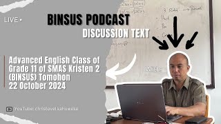 12  R1  BINSUS Podcast  Discussion Text  AI technology in life [upl. by Rodriguez]