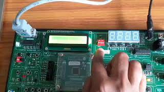 Microcontroller amp Embedded Systems  Demonstration of seven segment display on ALSARM7LPC2148 board [upl. by Annamaria]