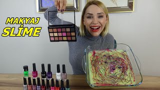 MAKYAJ MALZEMELERİYLE SLİME  Make Up Slime [upl. by Azpurua618]