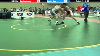 University Natls FS 84 KG  185 lbs Joe Lamanna vs Xavier Dye [upl. by Eitnom]