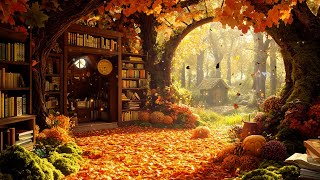 Magic Bookstore Inside Old Tree  Peaceful Autumn Ambience  Enchanted Music for Relax Sleep Calm [upl. by Augustina]