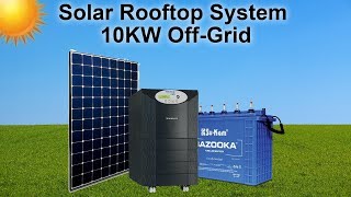 Solar Rooftop System  10KW Off Grid [upl. by Massab472]