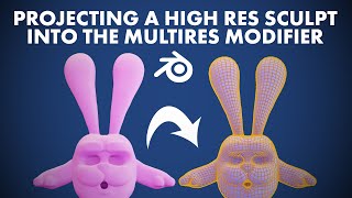 Projecting High Res Sculpt into the Multires Modifier in Blender [upl. by Hnah265]