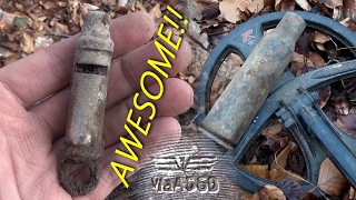 Metal Detecting WW2  AWESOME German Officers Whistle and more GREAT finds Battle of Aachen Germany [upl. by Elleoj]