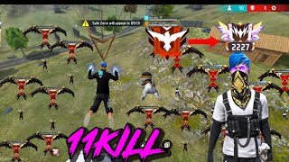 🎯⚡11KILLBR RANK GAMEPLAY how to push br rank in squad with rendom pbest character skill for br 🎯 [upl. by Charlet]