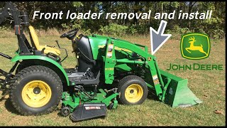 John Deere 2320 front loader removal and install [upl. by Py944]