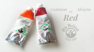 Alizarin Crimson vs Cadmium Red Scarlet [upl. by Nevarc]