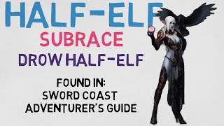 Race 52 HalfElf  Drow HalfElf DnD 5E Races [upl. by Ydwor280]