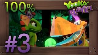 YookaLaylee 100 Walkthrough Part 3  World 3 Moodymaze Marsh 1 All Quills Pagies amp Secrets [upl. by Orapma660]