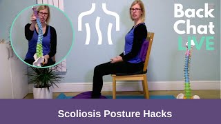 Posture Hacks for Scoliosis  sitting standing sleeping [upl. by Einahpets]