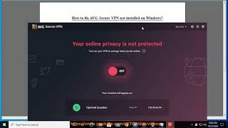 Fix AVG Secure VPN not installed on Windows 1087VistaXP SP3 [upl. by Ethelind]