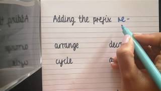 Year 3  Adding the prefix re [upl. by Heinrick]