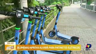 Blumenau aprova alvará para patinetes elétricos [upl. by Theodor175]