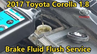 2017 Toyota Corolla 18  Brake Fluid Flush Service [upl. by Lazaro]