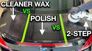 Cleaner Wax vs Polish vs 2 Step Compound BMW 650i 2 Hour Detail [upl. by Sined227]