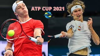 Alexander Zverev vs Denis Shapovalov ATP Cup 2021 FULL MATCH [upl. by Ettolrahc974]