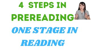 Steps in prereading activities One Stage in Reading [upl. by Uund844]