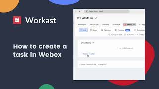 How To Create a Task In Webex  Task Management App for Webex [upl. by Abehsile515]