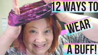 How To Wear A Buff  12 Ways To Wear a Dollar Tree Bandana [upl. by Oinoitna]