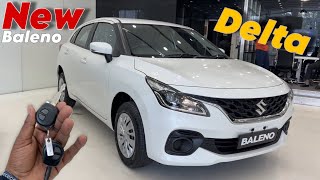 2024 BALENO DELTA NEW MODEL ❤️ MARUTI SUZUKI BALENO DELTA 2nd BASE MODEL 2024 WHITE COLOUR REVIEW [upl. by Anialeh]