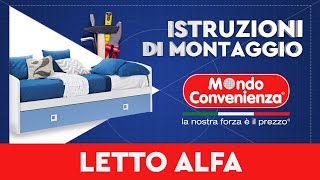 Istruzioni di montaggio Letto singolo cameretta ALFA  MONDO CONVENIENZA [upl. by Rex230]