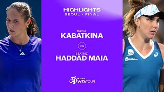 Daria Kasatkina vs Beatriz Haddad Maia  2024 Seoul Final  WTA Match Highlights [upl. by Amy]