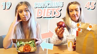 SWAPPING DIETS WITH MY MUM FOR 24 HOURS [upl. by Karly104]