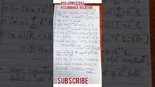 semester 2 mathematics Recurrence Relation [upl. by Vange]