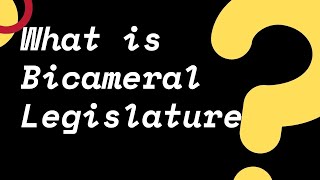 Bicameral Legislature Simply Explained [upl. by Ahsatin]