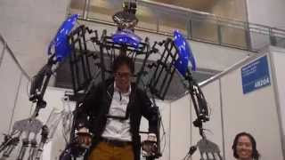 Skeletonics Exarobot at CEATEC 2014 [upl. by Roon]