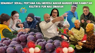 REAKSI MEREKA PERTAMA KALI LIHAT SERTA MAKAN MANGGIS DAN RAMBUTAN [upl. by Ybrek]