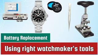 Using Bergeon Right Watchmakers Tools for Battery Replacement [upl. by Neibart24]