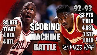 Michael Jordan vs Dominique Wilkins Highlights Bulls vs Hawks 19921107Endless Scoring 68pts [upl. by Worsham340]