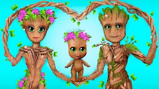 Groot Family  30 LOL Surprise OMG DIYs [upl. by Eitsyrhc304]