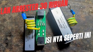 RJ45 ARRESTER REVIEW  BONGKAR LAN ARRESTER anti petir lan MURAH [upl. by Aneen]