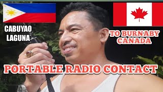 Portable Radio Contact from Cabuyao Laguna to Burnaby Canada [upl. by Par]