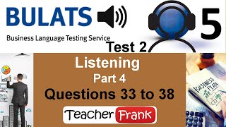 Bulats Part 4 Listening  Questions 33 to 38 [upl. by Sonja]