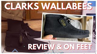 CLARKS WALLABEES BOOT 2 REVIEW UNBOXING ON FEET [upl. by Wrigley103]