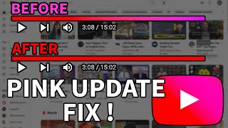 How To Change YouTube Progress Bar Back To Red YouTube Pink Update [upl. by Luke]