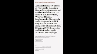 AntiInflammatory Effects of Flavonoids Genistein Kaempferol Quercetin and Daidze  RTCLTV [upl. by Ednutey]