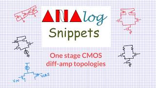 13 One stage CMOS differential amplifier topologies [upl. by Skipper]