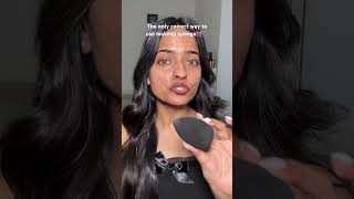 Correct way to use the makeup sponge🫧🎀🪞 makeuptutorial makeup makeuptips beautytutorial [upl. by Herrle]